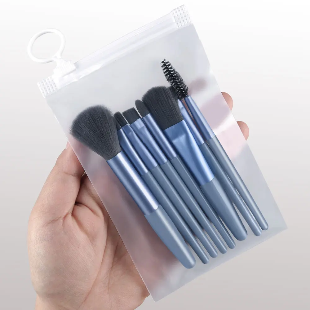 Ensemble de pinceaux de maquillage, 8 pièces, Kit de pinceaux de maquillage de voyage avec sac, Mini fard à paupières, fond de teint, poudre libre, Blush, brosse de détail, outils de beauté