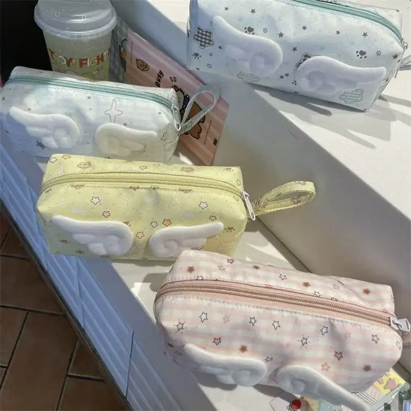 Korean Pencil Case with Ins-inspired Design Large Capacity Girly Style Small and Fresh Stationery Box Soft and Cute Cartoon Gift