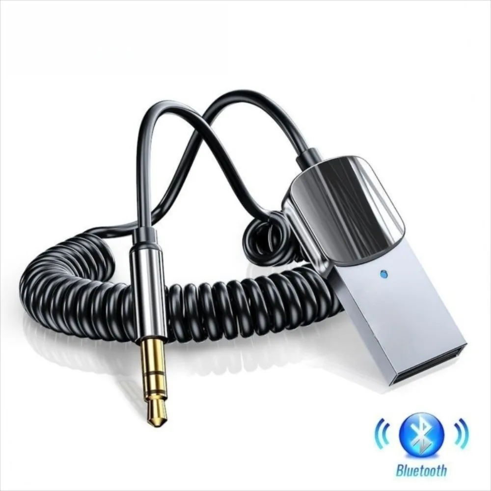 Odbiornik Bluetooth USB 3.5mm Bluetooth 5.0 Adapter Bluetooth Głośnomówiący Interfejs Aux Automatyczne Podłączanie Nadajnik Bluetooth Samochodowy