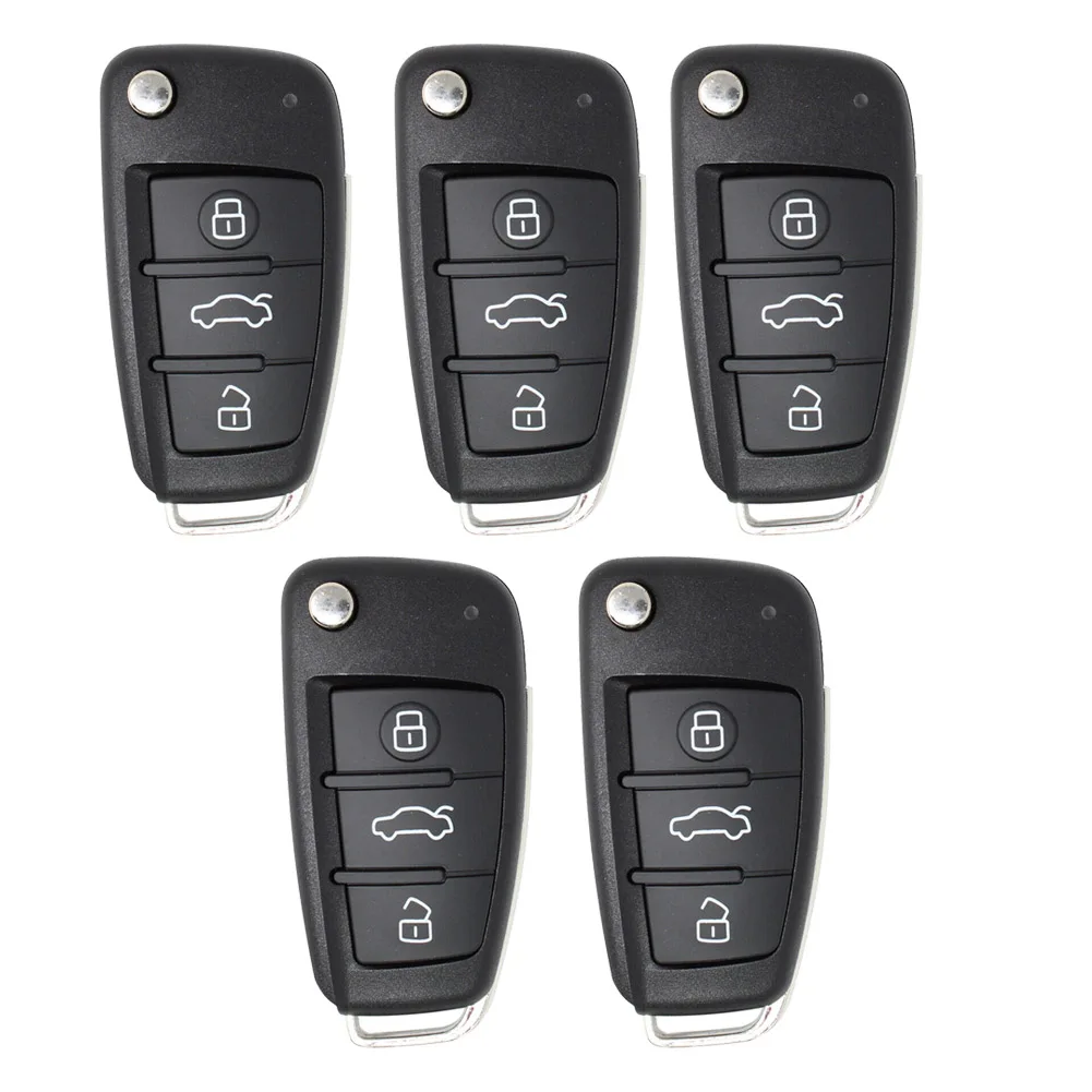 

For Xhorse XKA600EN Universal Wire Remote Key Flip Fob 3 Buttons for Audi A6 Q7 Type for VVDI Key Tool