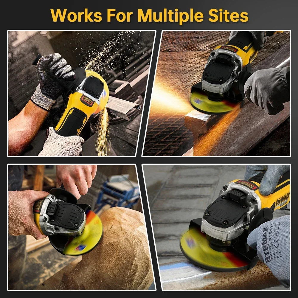 DEWALT DCG405NT Brushless Angle Grinder Wireless Polisher 125MM/100MM 9000 RPM Cutting Machine 20V Battery Portable Power Tools