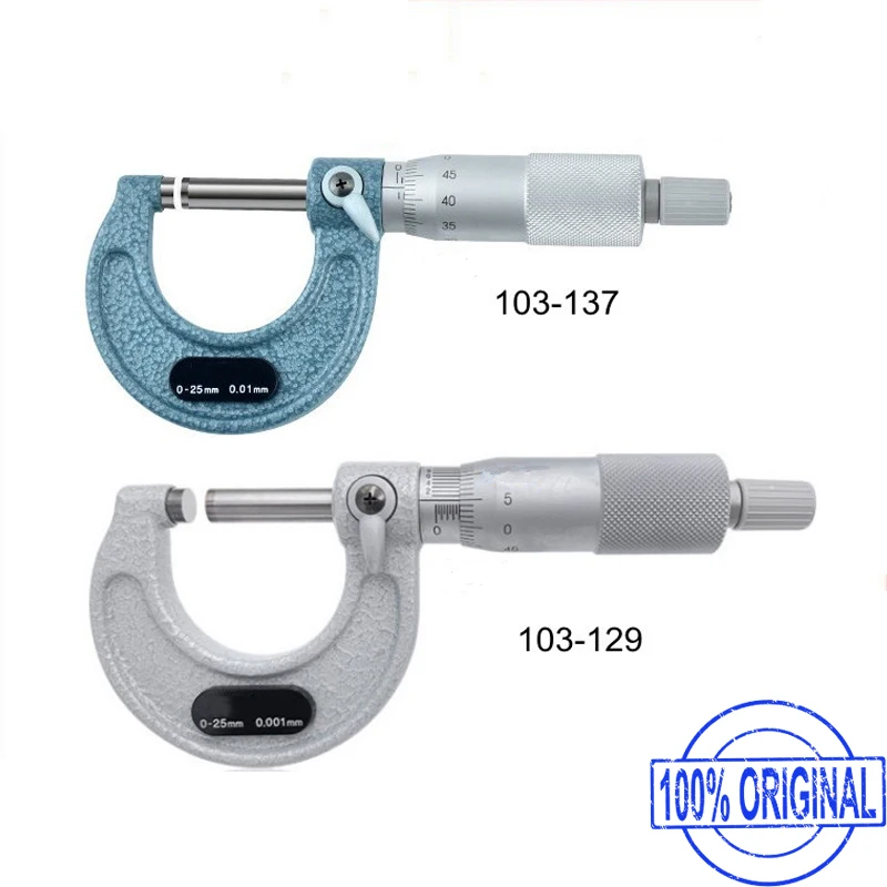 Original mechanical screw micrometer 103-137 0-25-50-75-100-125-150-175-200-225 -300 0.01mm outside micrometer