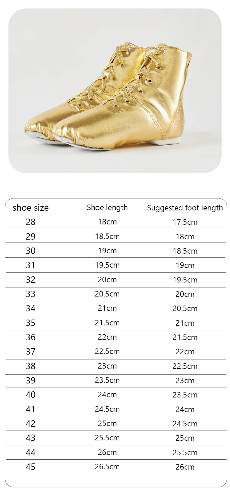 Tanzschuhe, Erwachsenen- und Kinder-Jazz-Tanzstiefel aus PU-Leder, Gold und Silber Schnürschuhe mit Weicher Sohle – Detail 3
