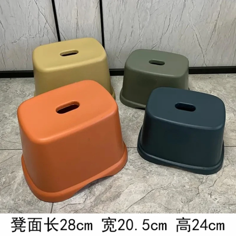 Bathroom Chair Thickened Anti Slip Small Stool Bathroom Shower Home Living Room Sofa Plastic Chair Small Stool Low Stools Simple