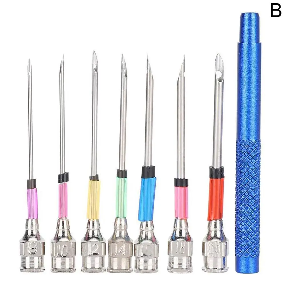 1 zestaw narzędzi Punch Needle Ultra Punch Needle stalowy zestaw haft sztuka z uchwytem do szycia igieł stempel Q0X0