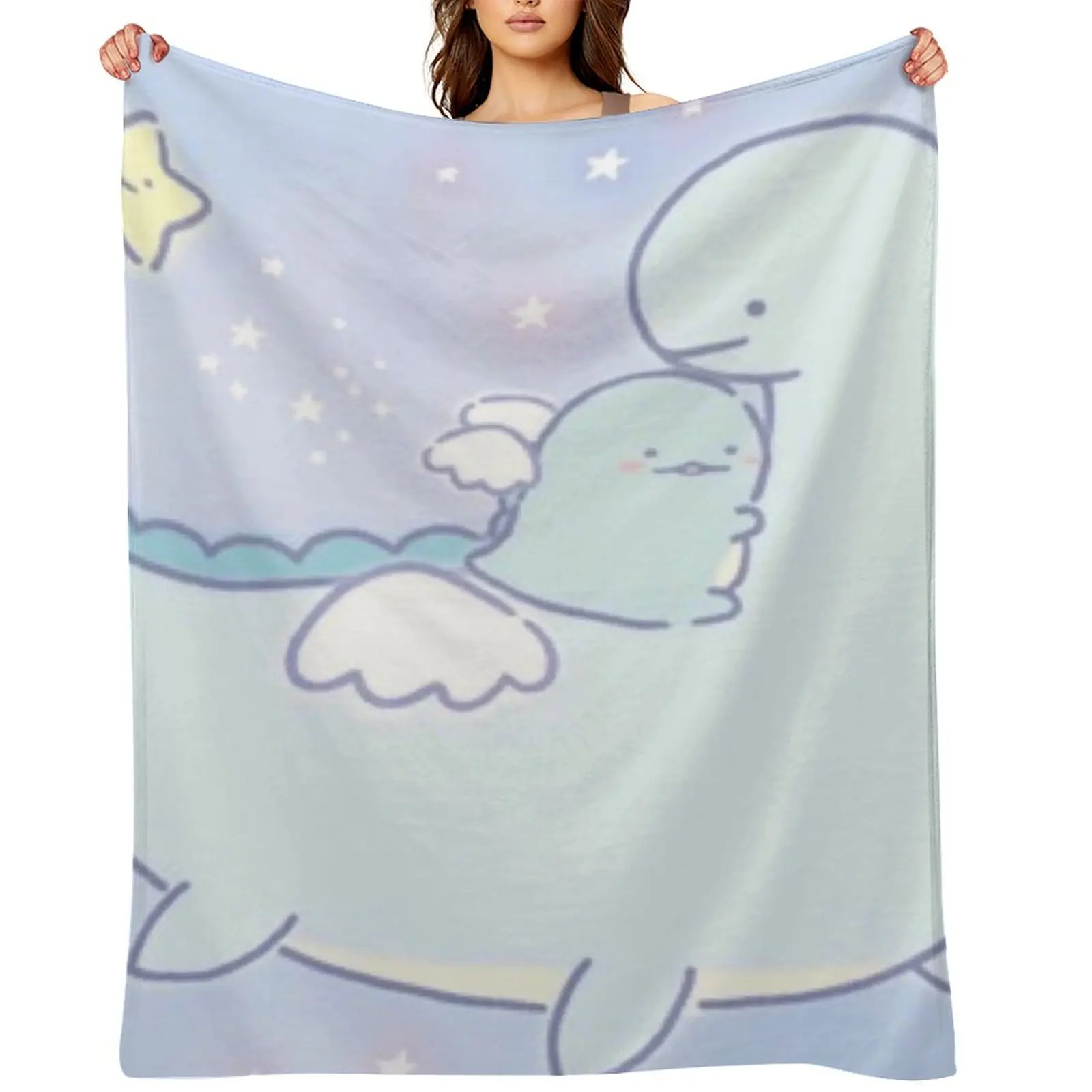 Sumikko Gurashi Tokage and momy Throw Blanket Moving Furrys Decoratives Flannel Fabric Blankets