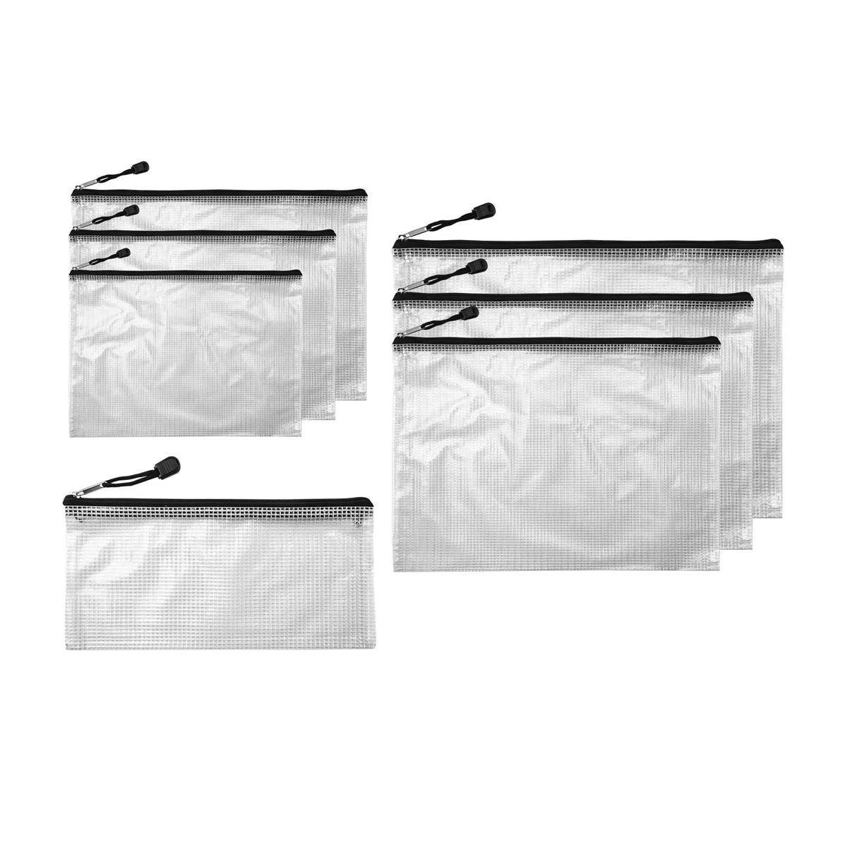 กระเป๋าซิป21แพ็ค (มี7ขนาด) สำหรับที่ใส่ของเพื่อจัดระเบียบอุปกรณ์การเรียนสำนักงาน