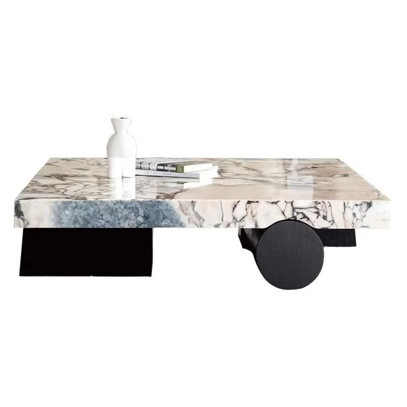 

High-end natural marble square coffee table, living room home tea table, light luxury and high-end sense