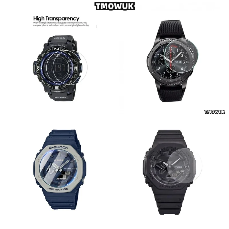 

For GA100 6100 TR770 Pro-Trek EFR 303 GA-2200 GA-2100 GST-W300 Tempered Glass Film 9H Anti-Scratch HD Clear Watc For