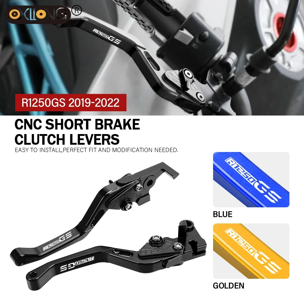 

CNC Aluminum Motorcycle Short Brake Clutch Levers Accessories Parts For BMW R1250GS 2019 2020 2021 2022 R 1250GS R1250 GS