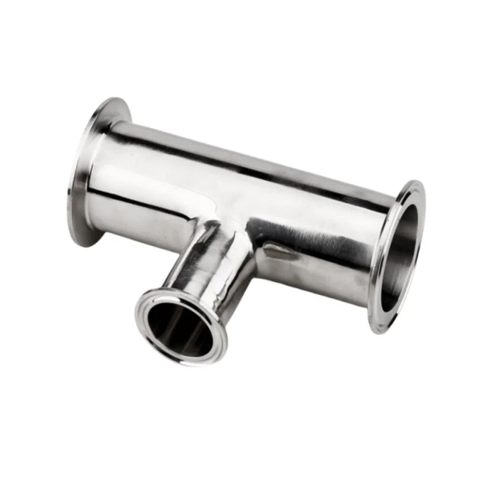 

2"(51mm)X1.5"(38mm) Short Type Tri Clamp 3 Way Tee Connector Pipe Fitting For Homebrew,Reducing Tee Tube Three Way, SS304