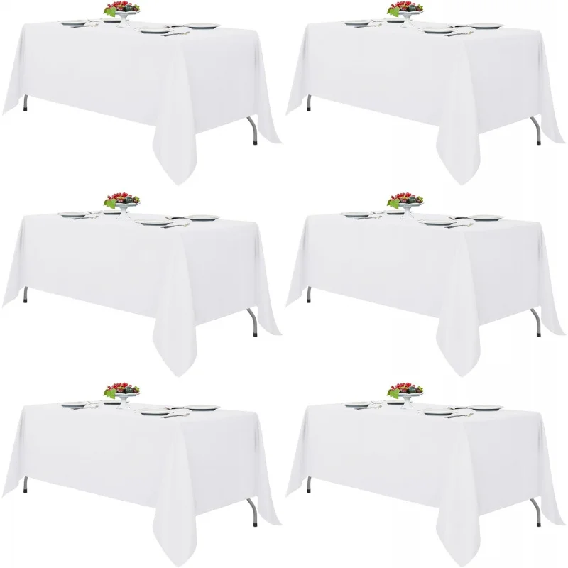 

Набор из 6 салфеток для стола (70 x 120 дюймов) – многоразовые и моющиеся, для столов 6-8 футов, полиэстер, для свадеб