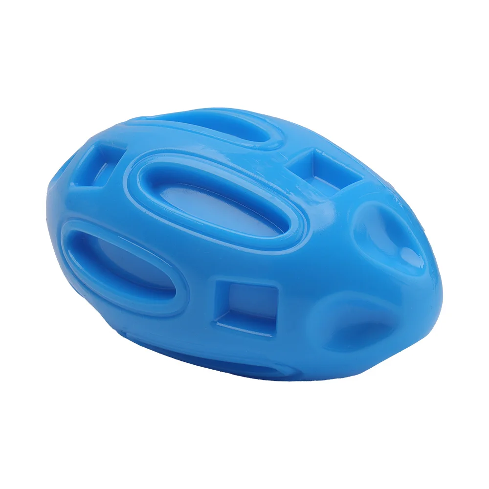 Hundespielzeug Rugby TPR Gummi-Kauball mit Quietscher Zahnreinigung Langlebiges Haustier-Spielzeug für Mittlere und Große Hunderassen Geschenk für Hunde – Detail 10