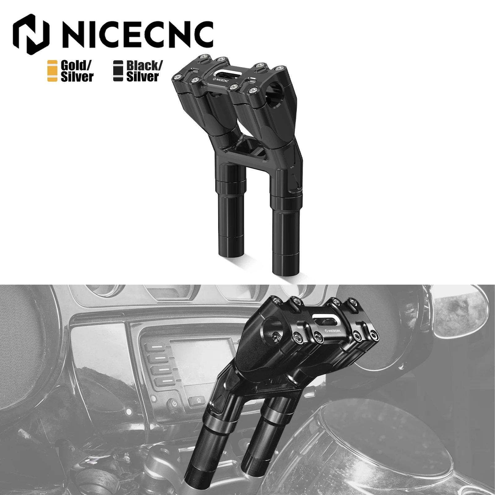 

Kickback Handlebar Riser 8"/ 7"/6"/5" For Harley Softail Fat Boy FLFB 107 Heritage Classic Deluxe Slim FLS Softail Standard FXST