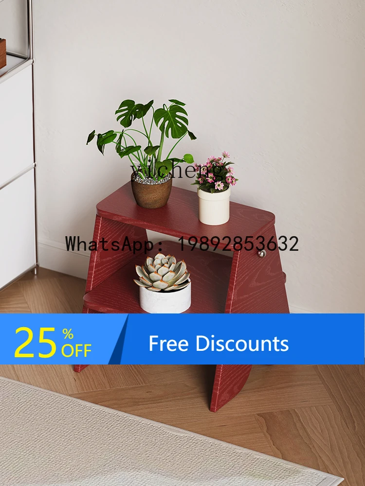 AA  Home Creative Ladder Stool Multifunctional  Living Room Entrance Shoe Change Stool Solid Wood Sofa Side