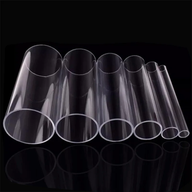 Tubo Acrílico Plástico Claro do Plexiglás Tubulação Rígida Transparente Tubo de Pmma mm a 120 mm