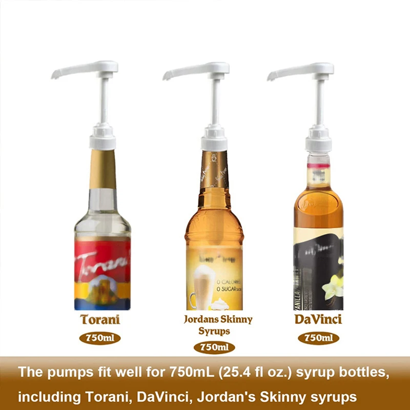 1PC Syrup Pumps Dispenser Replacement for Coffee Kitchen Seasoning Liquid Sauce Pressure Nozzle Bottle Pump Containers