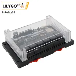 LILYGO® T-RelayS3 ESP32-S3 6 방향 릴레이 개발 보드, ESP32-S3-WROOM-1U 무선 모듈, 와이파이 블루투스 확장 가능 LCD 디스플레이