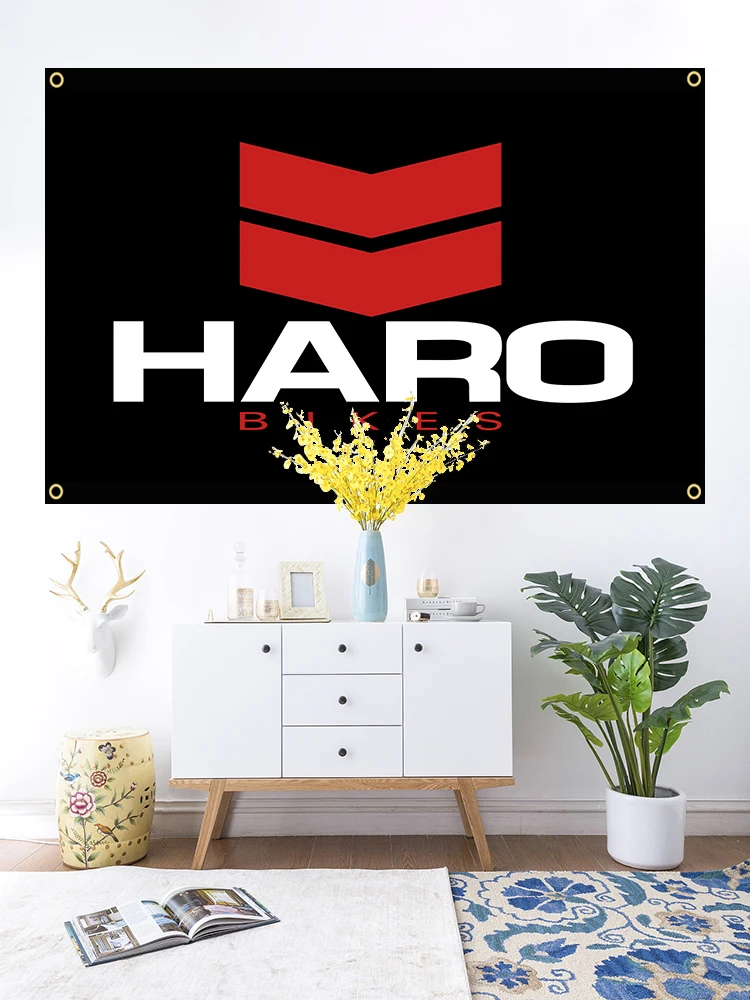 JimonFlag  H-HAROs Bikes Flag Poster Polyester Double penetration Printed Bikes Flag Banner For Decor