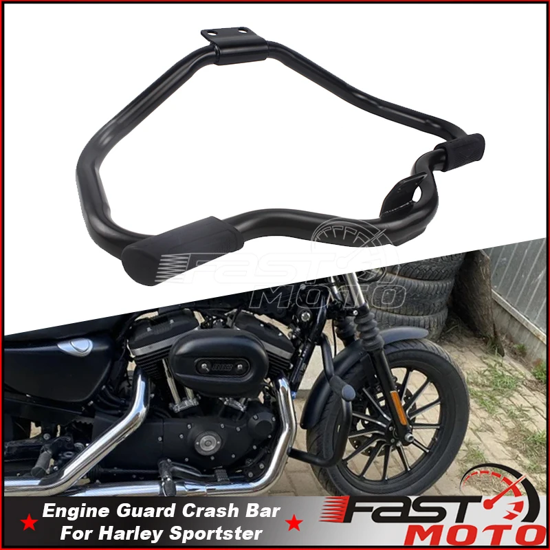 

Motorcycle Highway Crash Bar Front Engine Guard Bumper Protector For Harley Sportster XL 1200 883 72 48 Iron XL1200 XL883 C/R/L