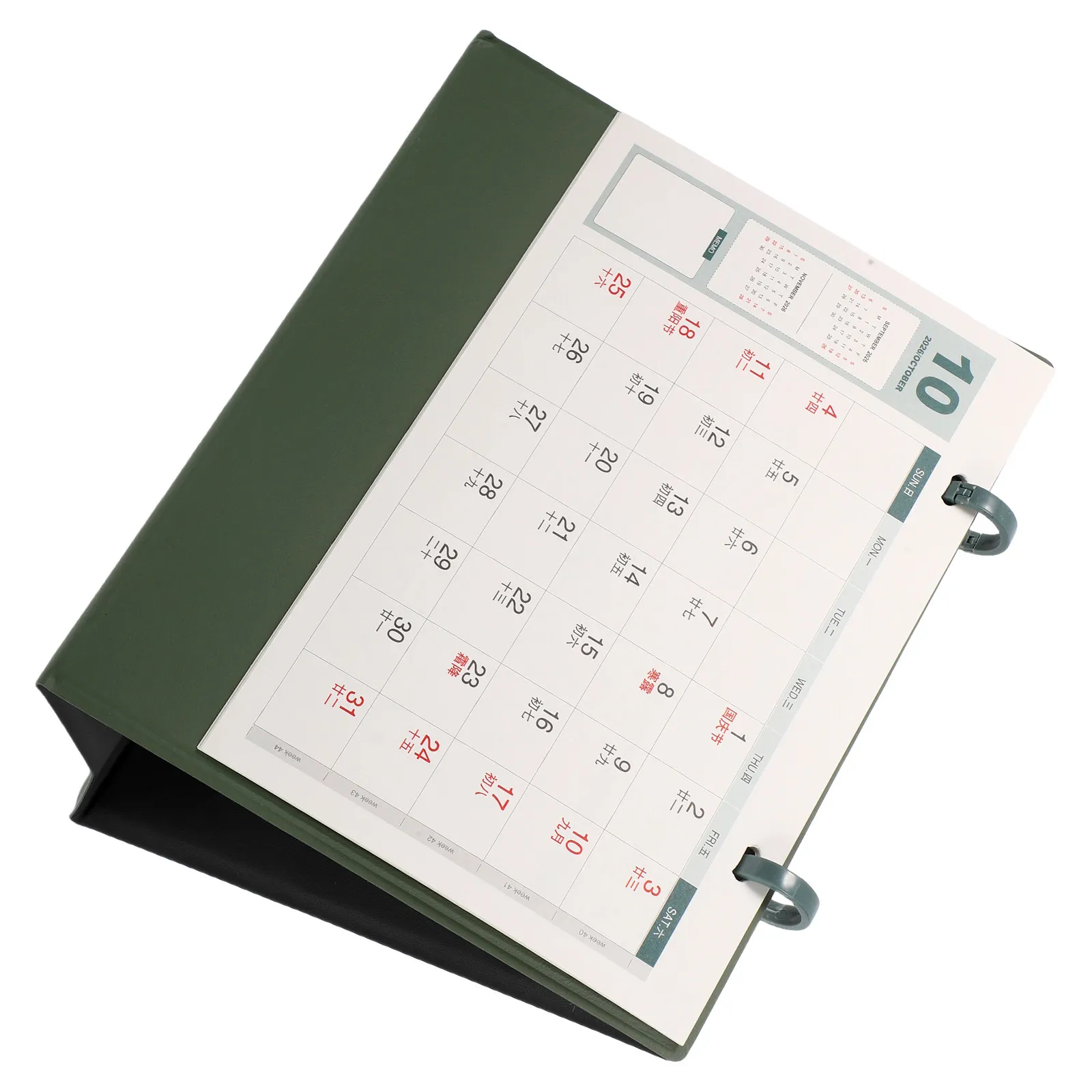 

2026 Mini Desk Pu Standing Flip Calendar For Office Home Compact Tabletop Organizer - Horse Year , Monthly Desktop