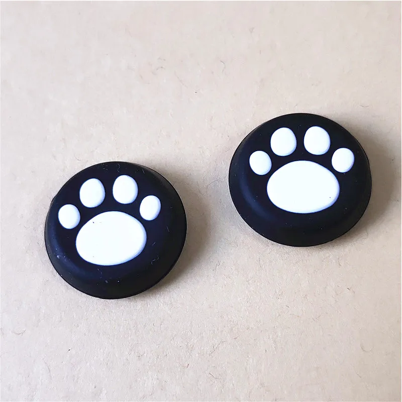 2PCS Cat Paw Silicone Joystick Cap For Switch 2 Game Grip Controller Cap Soft Touch Cat Paw Theme Joystick Cap Cover Case