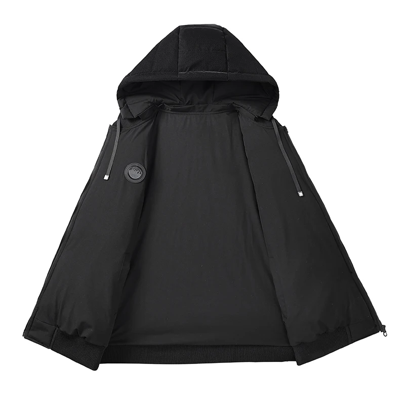 ใหม่แฟชั่น Solid Keep WARM Men Coat กลางแจ้งหนาที่ถอดออกได้หมวกแจ็คเก็ตฤดูหนาวสบายๆอเนกประสงค์สวมใส่สองด้าน Parka