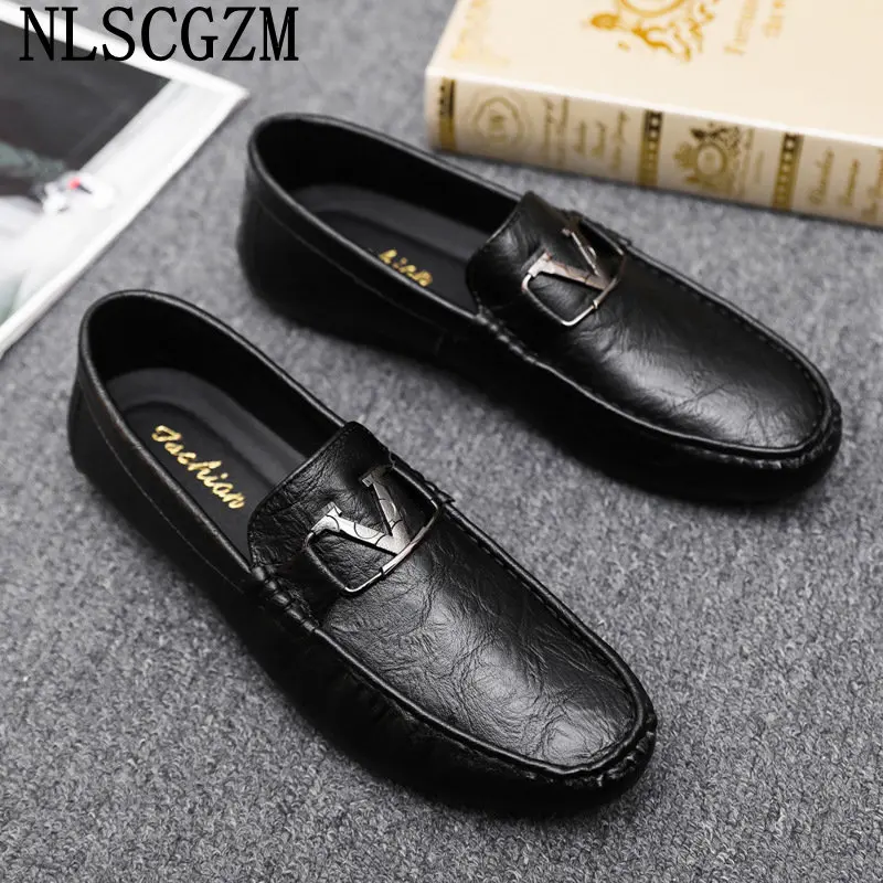 Leather Shoes for Men Loafers Men Slip on Shoes Men Casual Shoes Office 2024 Designer Sneakers Casuales Italiano Chaussure Homme