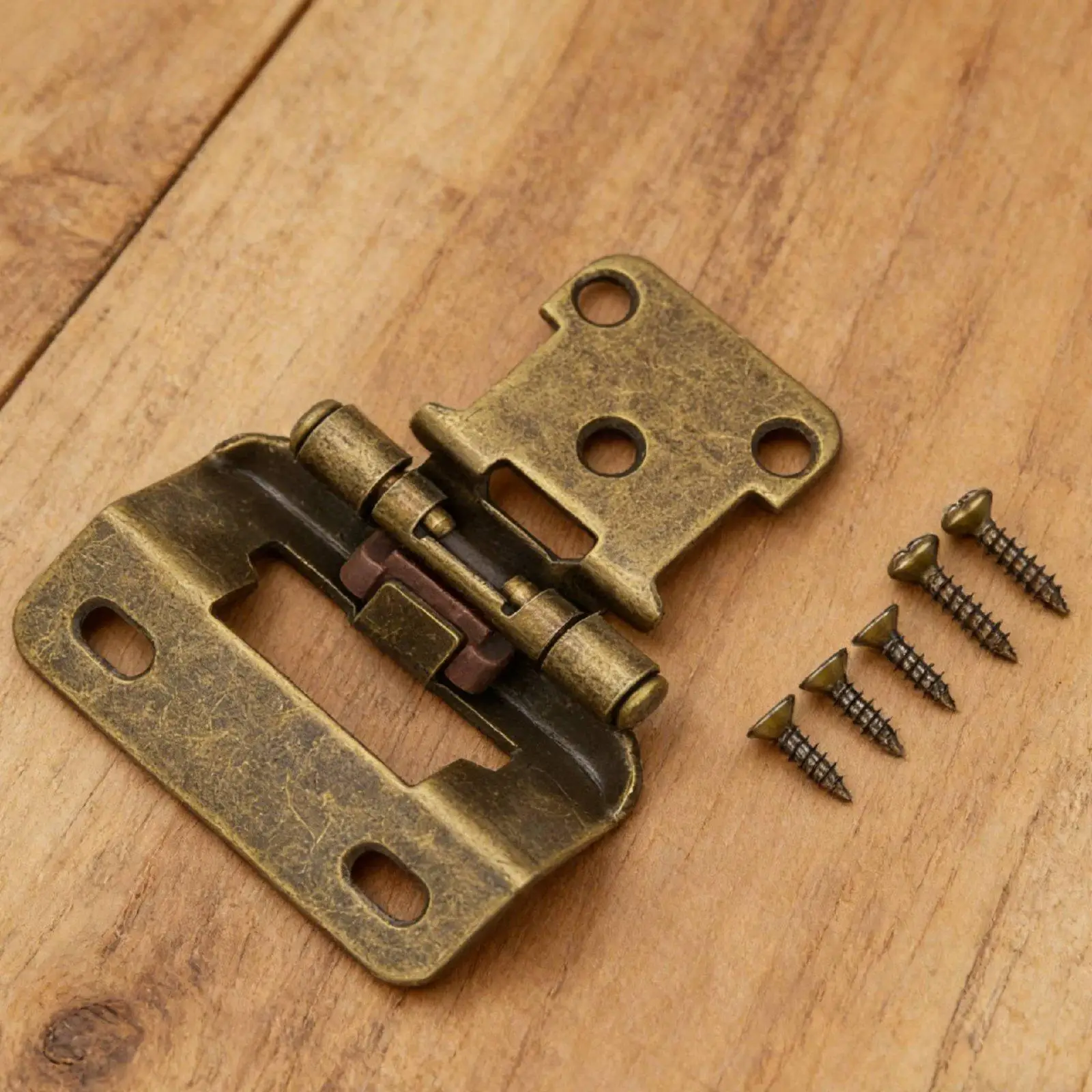 Overlay Cabinet Hinge 1 2 Inch Self Closing Furniture Door Hinge Heavy Duty Cold Rolled Steel Antique Bronze for Home Renovation