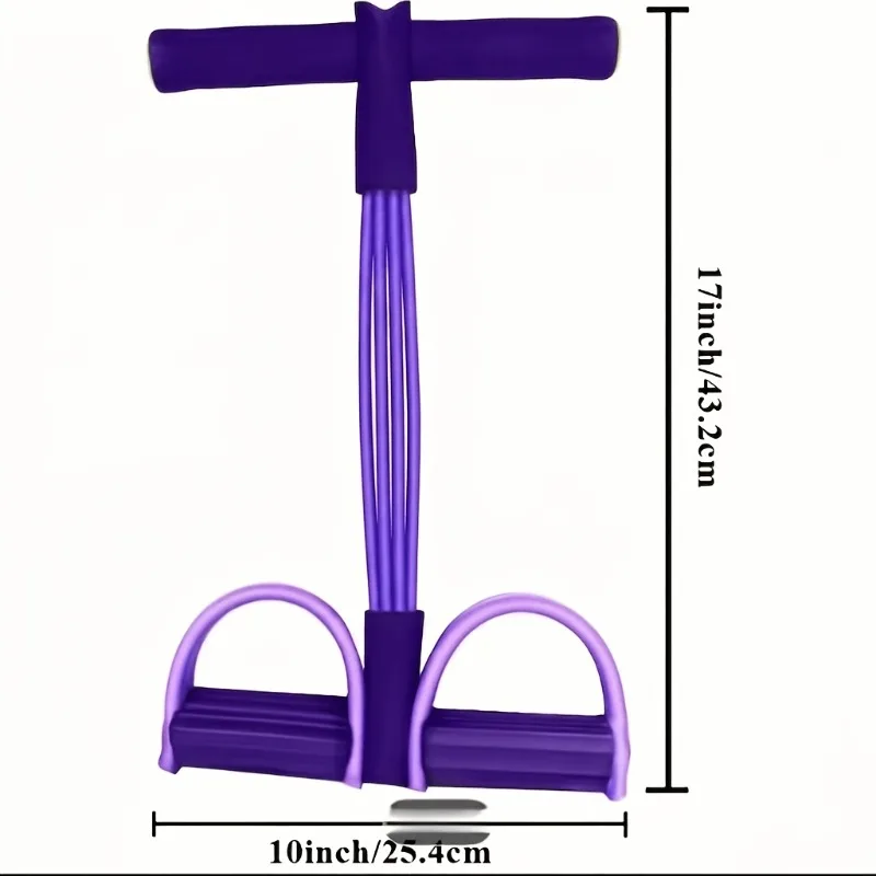 1 PCS Elastic Rope Yoga Pedal Tensioner Resistance Band, Used for Abdominal/Waist/Arm/Leg Stretching and Slimming Training