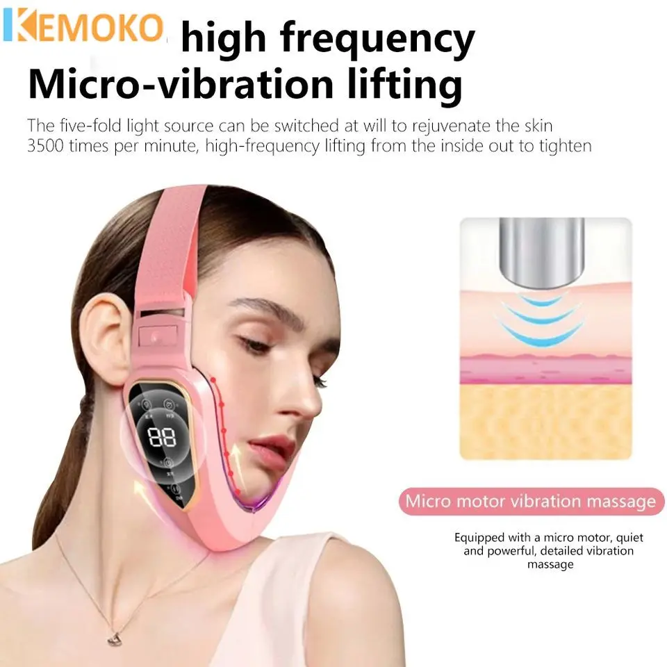 Ohio eur de vibration amincissant pour le visage à photons LED, appareil de levage du visage, métropolitain, double ruisseau, V