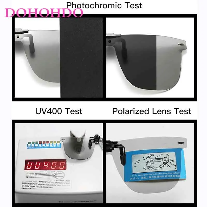 Polarized Clip On Sunglasses Metal Clips Men Car Driver Goggles Night Vision Glasses Anti Glare Vintage Safe Square Outdoo UV400