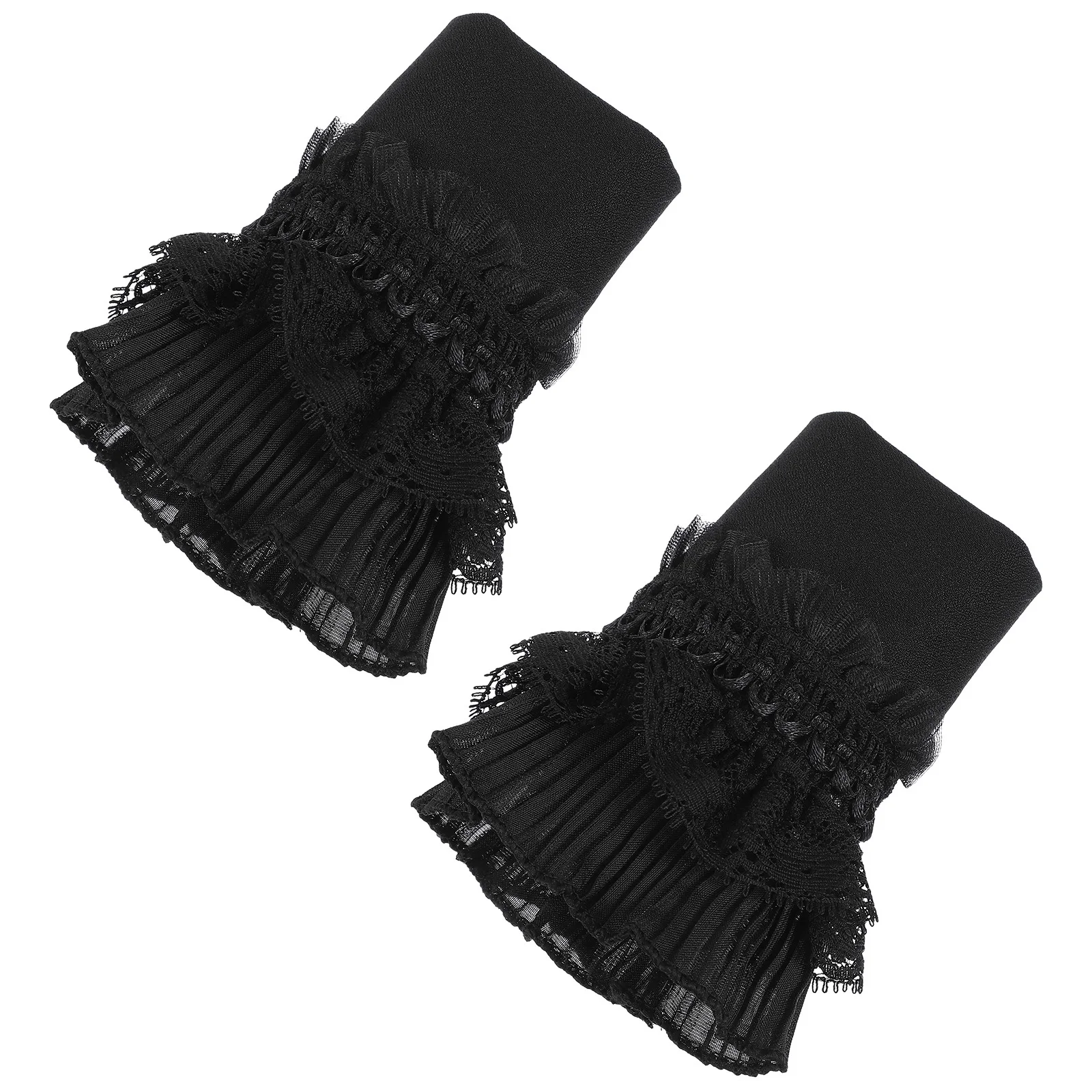 

1pcs 1 Pair Lace Fake Cuffs For Women Frilled False Sleeve Decorative Clothing Accessory Sweet Adorns Coat Dress Cuff