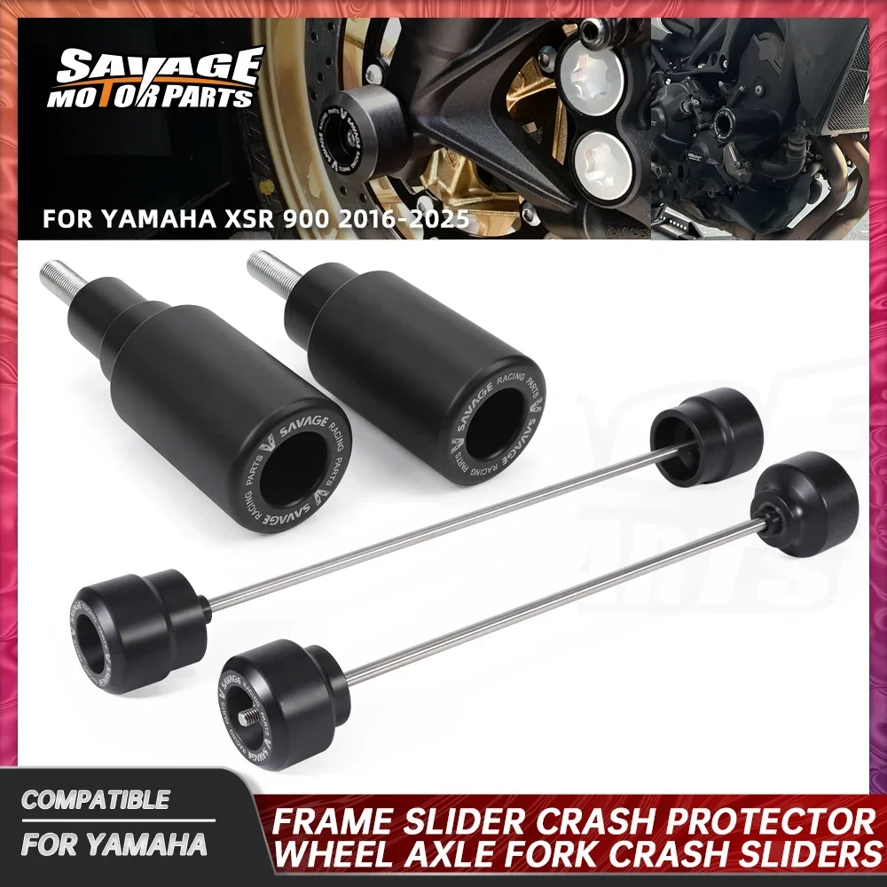 

For Yamaha XSR 900 2025 Frame Slider Crash Protector XSR900 2016+ Rear Front Axle Fork Crash Slider Motorcycle Wheel Protector
