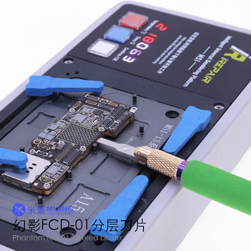 Ata jing FCD-01 fantôme ensemble de lames superposées téléphone PCB enlèvement de colle propre grattage levier couteau Analyste démonter outil d'entretien