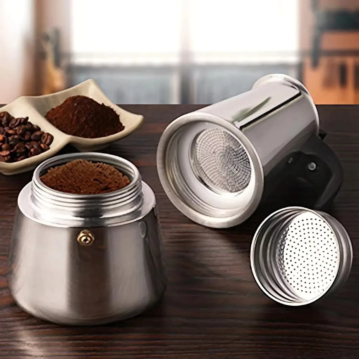 4/6/9 xícaras Moka Coffee Maker Espresso Latte Percolator Fogão - Amazon Title Expert