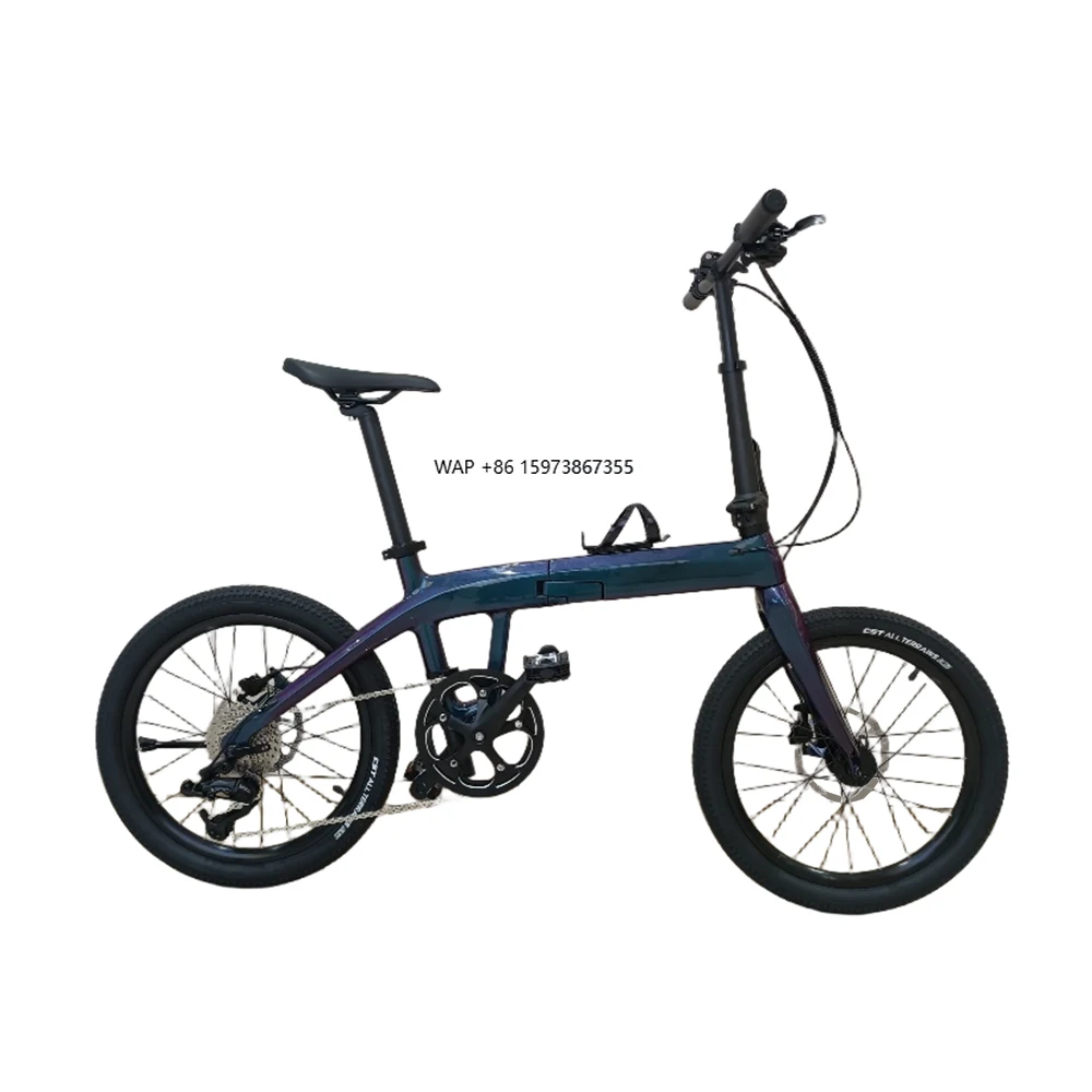 

20 Inch Portable Carbon Fiber Folding Bike Folding Bicycle Bicicleta Hydraulic Disc Brake 8 Speed Gears for Road Cycle