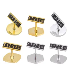 Plastic Jewelry Cubes Price Display Tags Adjustable Number Stand Frame Label Shop