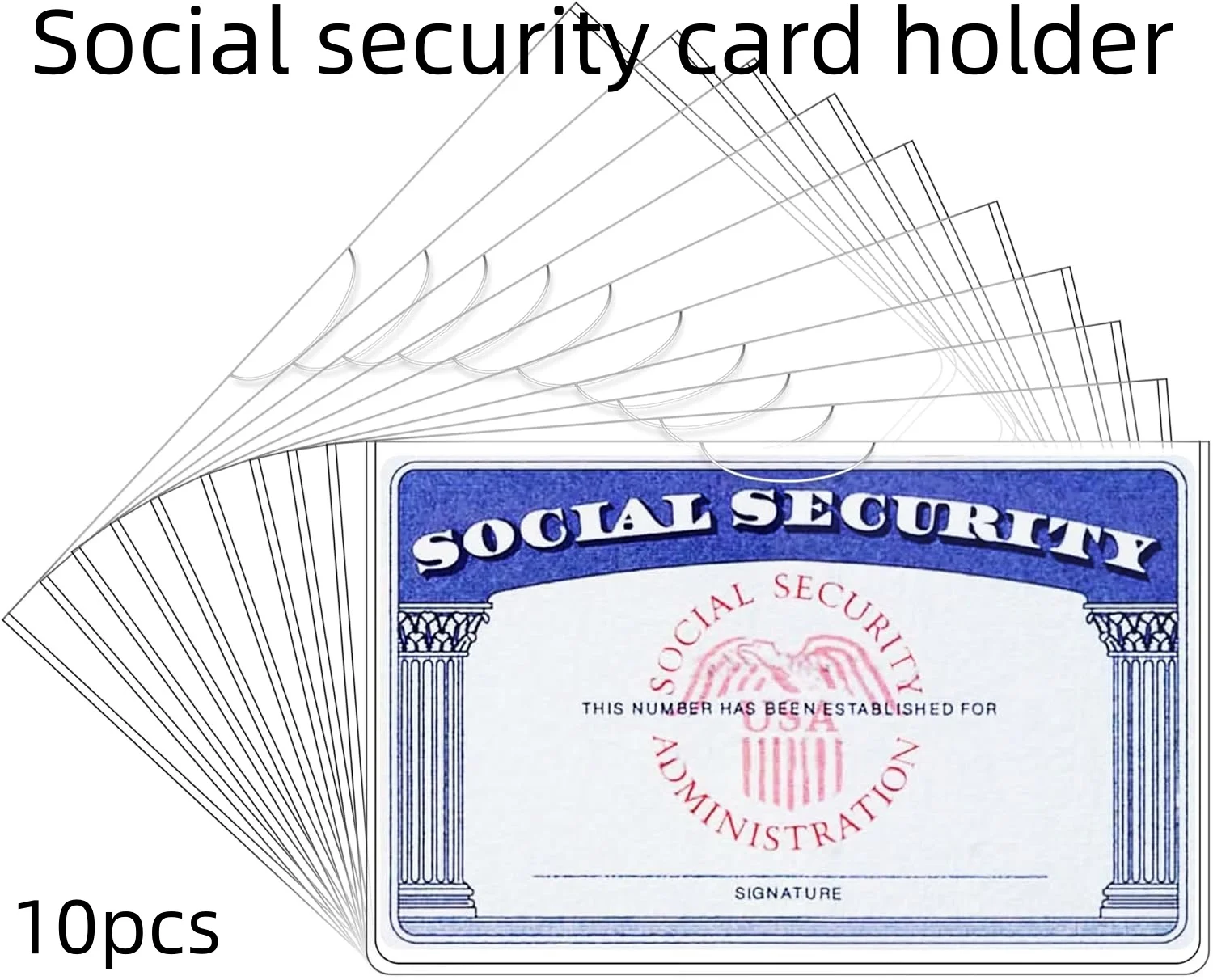 10 Stück transparente Kartenhüllen 9,7 x 5,9 cm, wasserdichte Ausweishüllen aus Kunststoff, Visitenkartenschutzhüllen