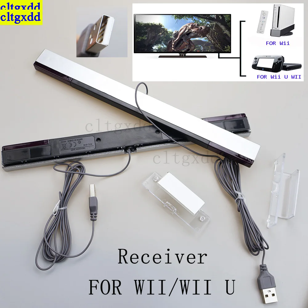 

Cltgxdd 1piece FOR Wii/Wii U game console with extension cable USB wired motion sensor receiver WII WIIU signal receiver