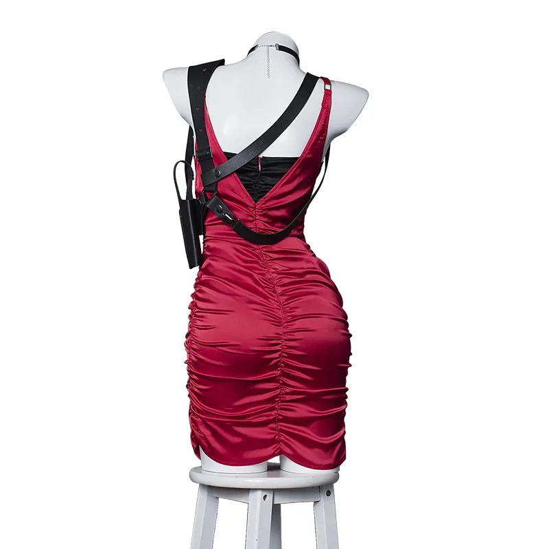 Костюм для женщин Menino Resident4 Wong De Cosplay Cheongsam, красное платье, парик Ada, карнавальный костюм на Хэллоуин