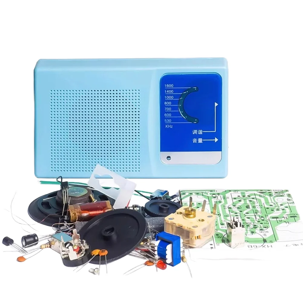 DIY Radio Kit AM Radio Kit 6-tube Circuit Design High Sensitivity Reception PCB Included For Electronics Students