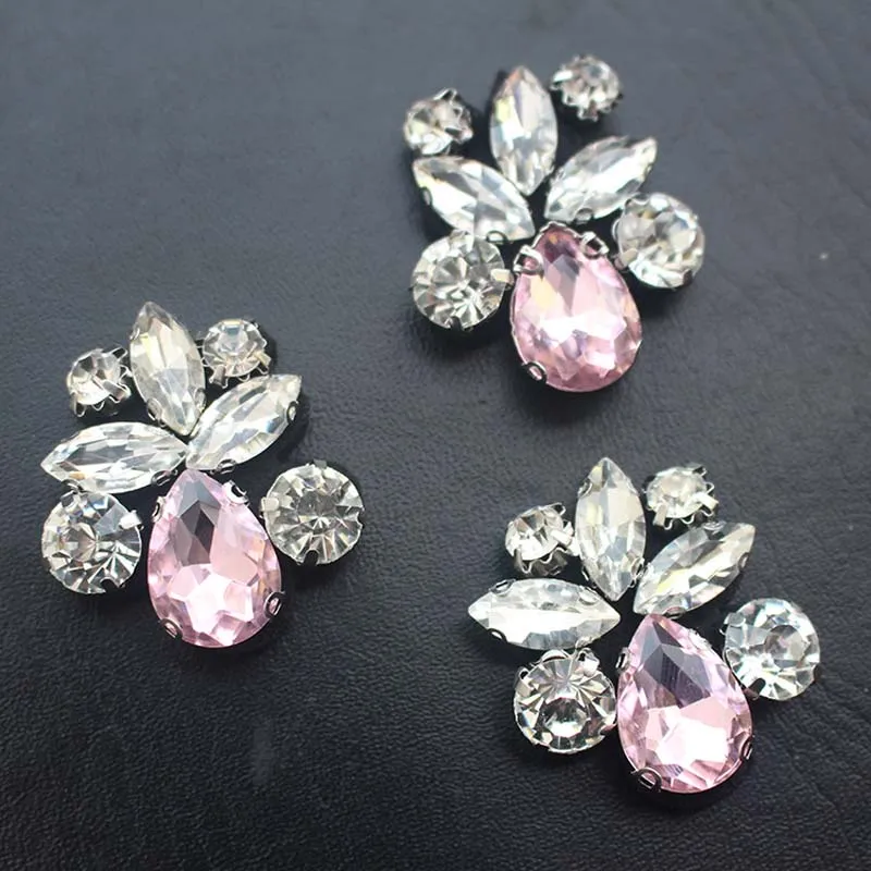 3 sztuk/zestaw 3D ręcznie wyszywane koralikami kwiaty naszywki na odzież DIY przyszyć cekiny rhinestone parches zroszony kwiatowy naszywka z aplikacją