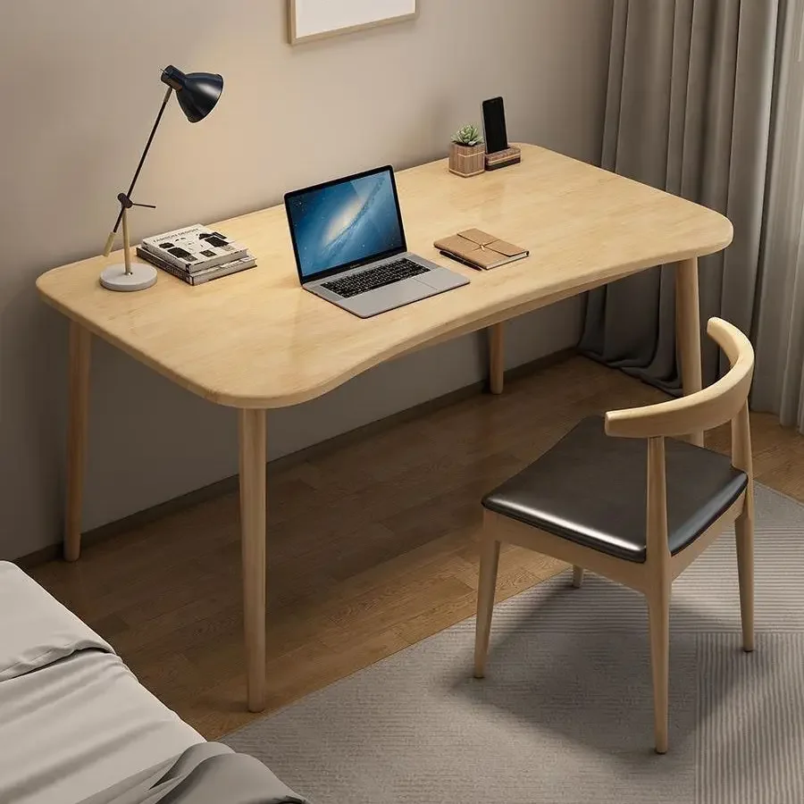 Nordic Japanese-style solid wood desk modern simple computer desk study desk small apartment household writing desk log