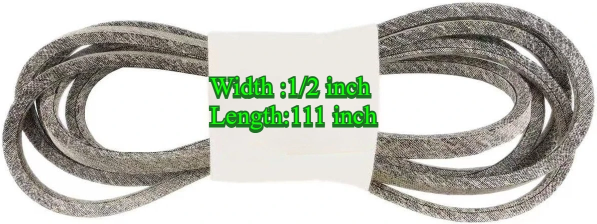 

Mower Belt 1/2" x 111" Deck Belt Lawn Drive Deck Belt Made with Kevlar Compatible with Husqvarna 532165631, 531007551, 531008023