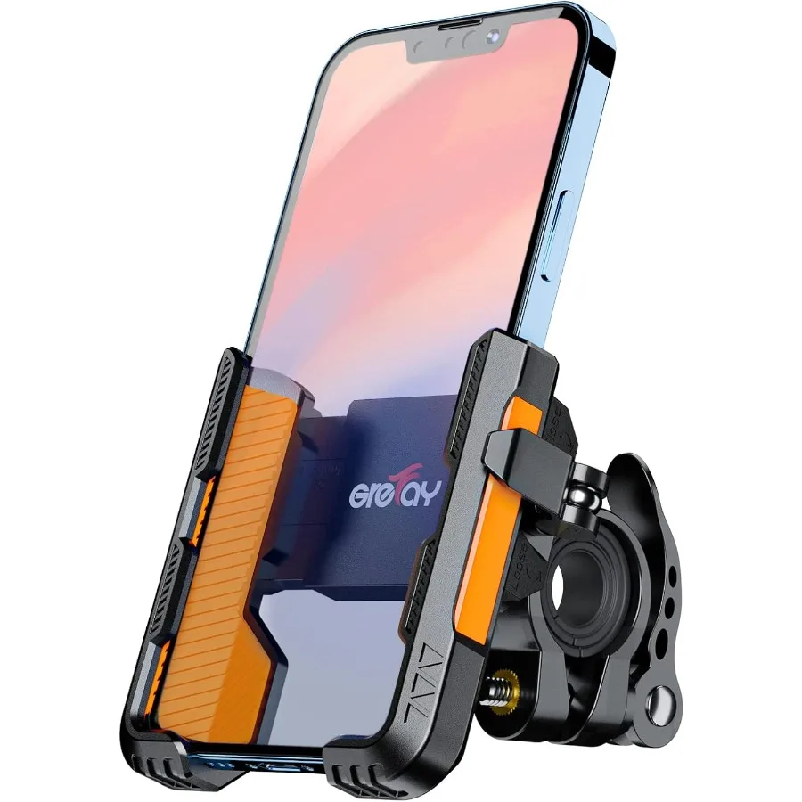 

Bike Phone Mount with 1S Quick Release for Motorcycle Two Connectors Compatible with 2040mm Handlebars 360 Rotatable Design Sui