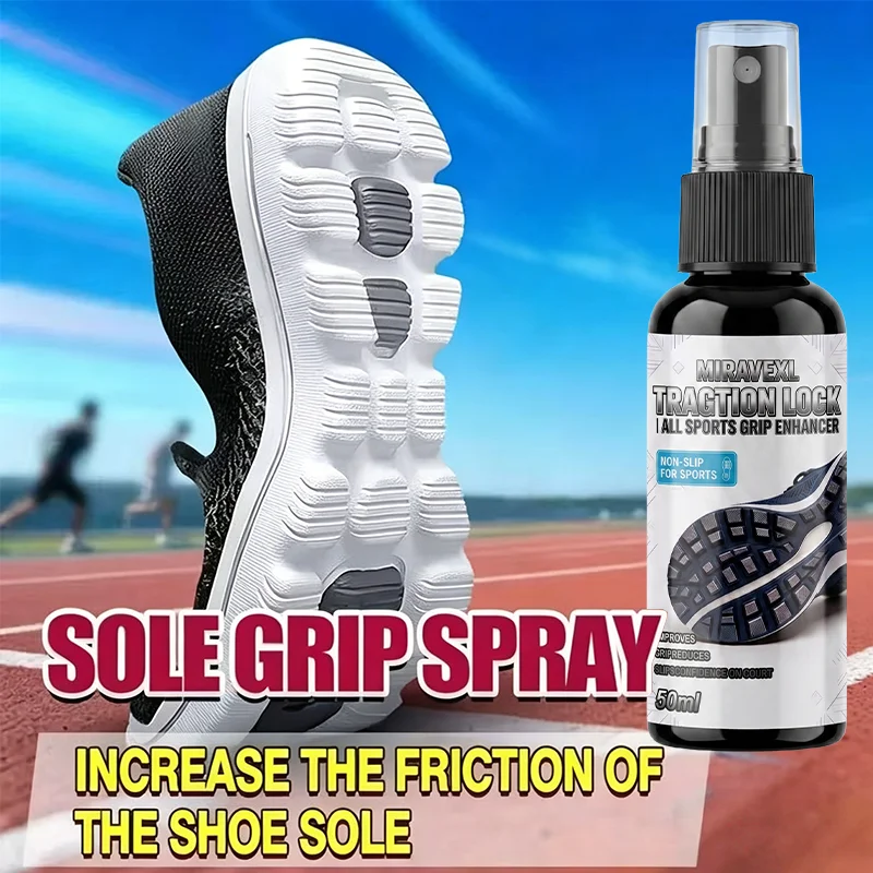 50ml Anti-Slip Shoe Grip Spray Traction Enhancer Non Slip Sole Liquid for Basketball Volleyball Tennis Gym Court Sports Sneakers