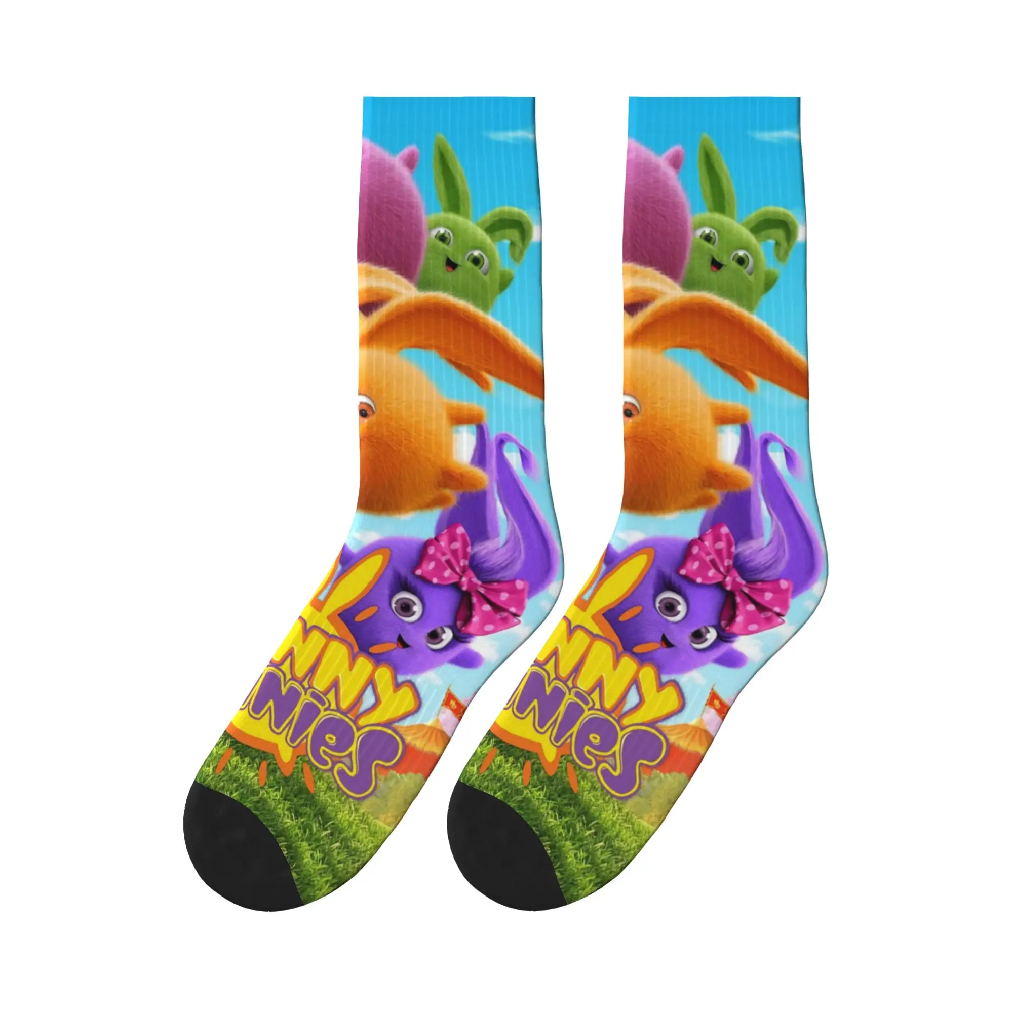 

Sunny Bunnies Anime Cartoon Sports Socks High Quality Stockings All Season Long Socks for Unisex Birthday Present