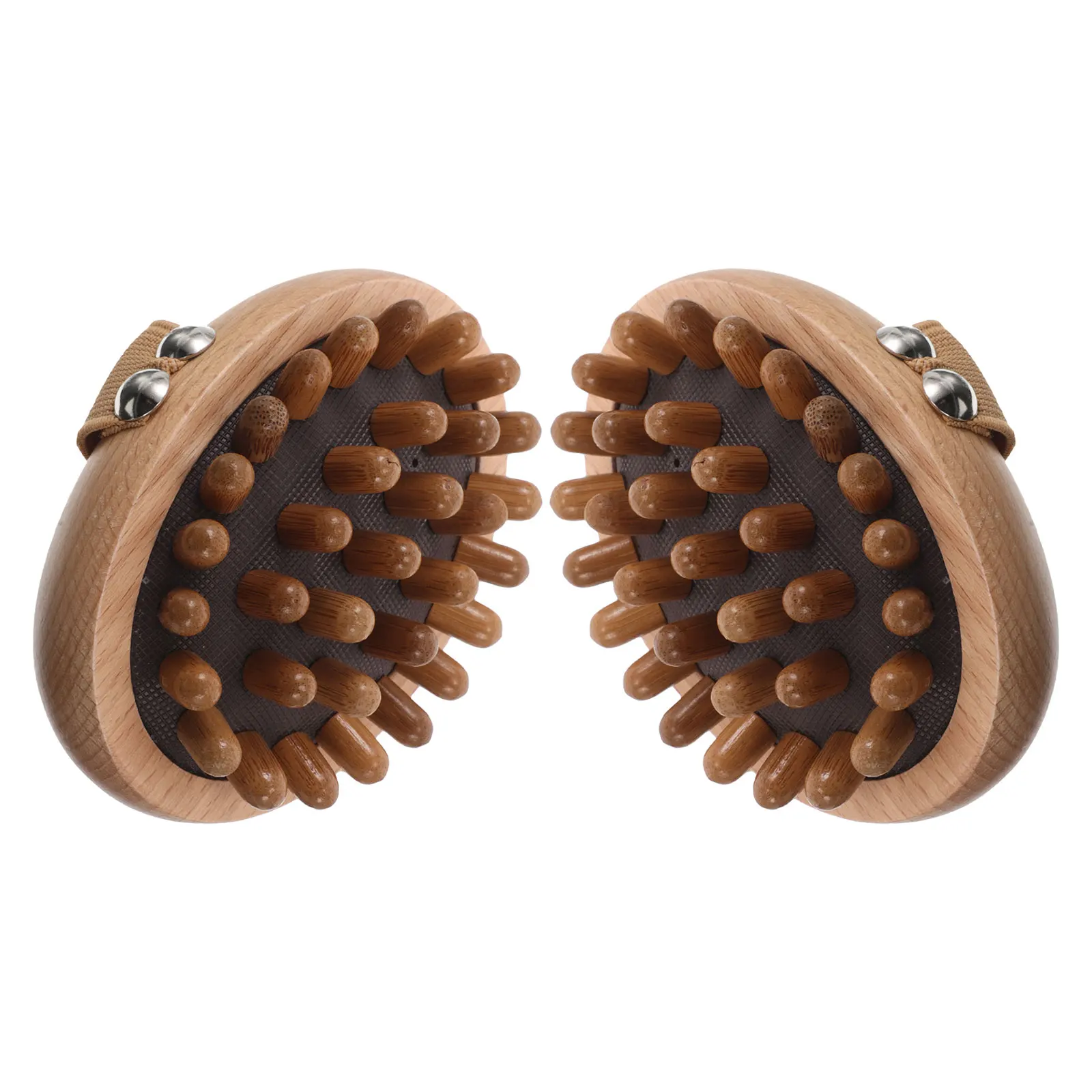 

2Pcs Beech Wood Scalp Massage Comb Soft Cushion Wide Tooth Brush Hair Care Tool Acupressure Trigger Point Massage Relaxation