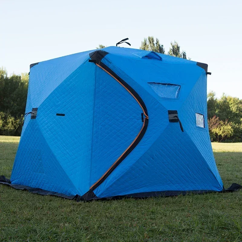 Tents Outdoor Camping 3-4 Person Oxford Snow Tent Pop Up Travel Tent Ice Fishing Tents